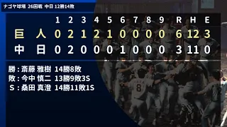 1994年10月8日("10.8") 中日vs巨人 両軍のスタメンで1-9