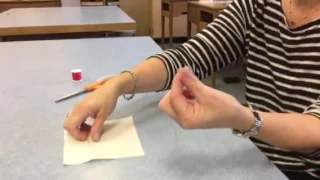 Double-threading a needle
