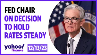 Fed Chair Jerome Powell discusses holding rates steady, plus outlook on monetary policy for 2024