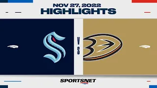 NHL Highlights | Kraken vs. Ducks - November 27, 2022