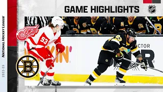 Red Wings @ Bruins 10/27 | NHL Highlights 2022