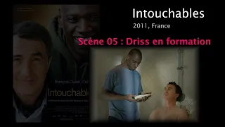 Intouchables. Scène 05. Driss en formation. Showering and dressing. French English subtitles.
