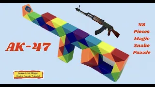 AK-47 - 48 Pieces Magic Snake Puzzle - 魔 尺 48 段