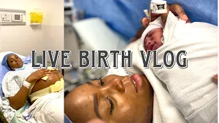 LIVE BIRTH VLOG | *raw and emotional*| My PAINLESS LABOR AND DELIVERY Vlog