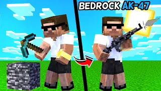 I crafted most op bedrock weapons in Minecraft 😱😱 #minecraft #viral @CarryDepie