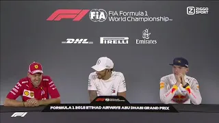 F1 2018 | Abu Dhabi GP - Sebastian Vettel jokes about "practice" with Verstappen and Hamilton