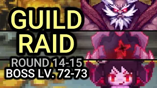 Guardian Tales | Guild Raid: Day 1 - Finishing off Bosses! [Lv. 72-73 - Round 14-15]