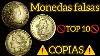 🚨URGENTE🚨 Las monedas FALSAS más comunes - Valiosas que son COPIAS - Monedas de Estados Unidos, 1865