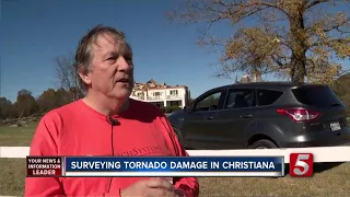 Family escapes Christiana tornado without injury; top ripped off home