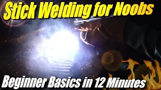 Noob Learns How To Stick Weld in 12 minutes.  Paul's First Stick Welds