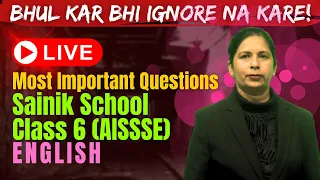 Most Important Question for Sainik School Class 6 (AISSSE) English 2024 | Sainik School PRONOUNS