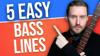 5 EASY Bass Guitar Songs For Beginner Bassists!