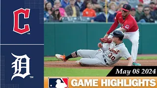 Cleveland Guardians Vs. Detroit Tigers GAME HIGHLIGHTS May 08, 2024 | 2024 MLB Season