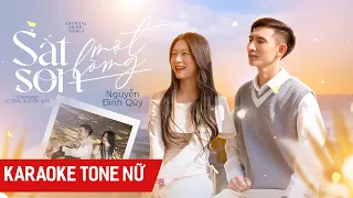 Sắt Son Một Lòng - Karaoke Beat Tone Nữ | Nguyễn Đình Quý