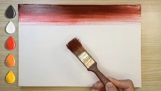 Relaxing Sunset Easy to Paint/ Acrylic Painting for Beginners