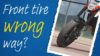 Why Front Tire is "Backwards"