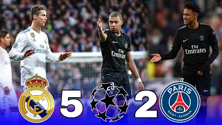 Real Madrid 5 - 2 Paris Saint-germain | رونالدو الطائر الشبح 🤯🔥 •All Goals FHD