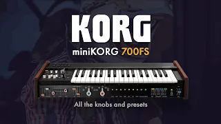 First Look: Korg miniKORG 700FS - All the knobs and presets