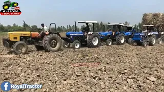 330 Quintals Sugarcane Loaded Trailer Vs 9 Tractors