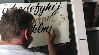 Workshop Sign painting, Mike Meyer, Scriptorium in Berlin