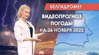 Видеопрогноз погоды по областным центрам Беларуси на 26 ноября 2022 года