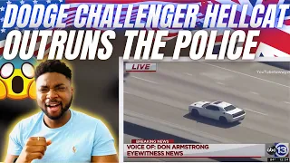 🇬🇧BRIT Reacts To DODGE HELLCAT OUTRUNS THE COPS & THE HELICOPTER!