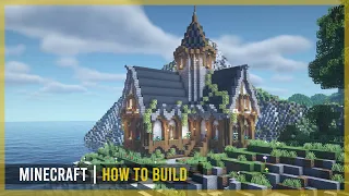 Minecraft How to Build a Medieval Library (Tutorial)
