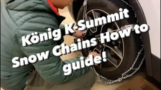 Konig K-Summit XL XXL snow chains DIY installation - How To Guide!