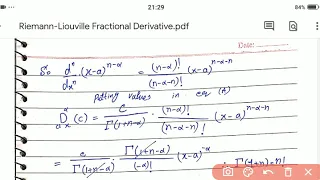 Riemann Liouville Fractional Derivative || Fractional Derivative ||  Fractional Calculus