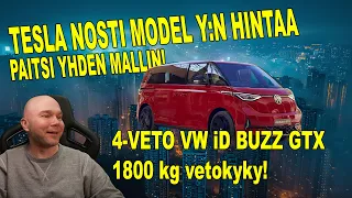 Teslan Model Y:n uudet hinnat, nelivetoinen Buzz GTX julkaistu