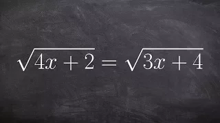 How to Solve an Equation with a Radical Expression on Both Sides