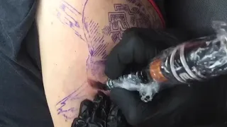 Rammstein skull tattoo (time lapse)