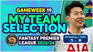 FPL GAMEWEEK 19 TEAM SELECTION | MERRY CHRISTMAS EVERYONE! | Fantasy Premier League Tips 2023/24