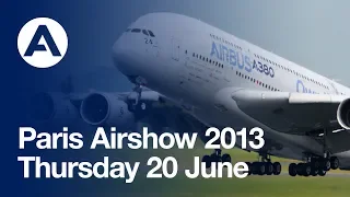 Paris Air Show 2013 - Thursday 20 June, Airbus A380 and A400M Flying demos - uncut version