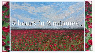 Poppy Field Painting | Painting Timelapse