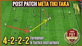 BEST META 4-2-2-2 TIKI TAKA TACTICS Got Me Rank 2 on WL! EA FC 24 #eafc24 #fut #customtactics