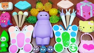 Mixing many Things Into store bought Slime | Alex Slime