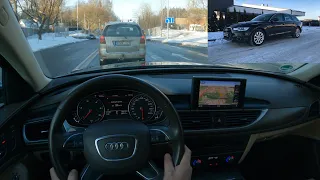 2012 Audi A6 Avant 4G, C7 3.0 TDI V6 204 Hp POV TEST DRIVE