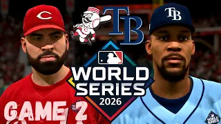 WORLD SERIES GAME 2 VS. RAYS | MLB THE SHOW 24 CINCINNATI REDS FRANCHISE EPISODE 54!