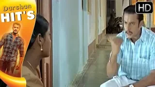 Darshan Code Sign talking with Dumb Girl | Best Scene of Indra Kannada Movie