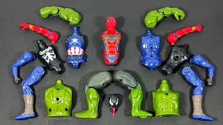 Merakit Mainan Red Spider-Man vs Venom Miles Morales vs Captain America vs Hulk Smash Avengers Toys