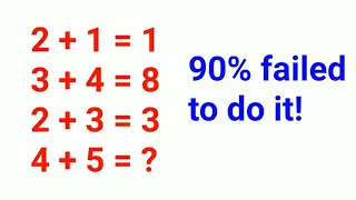 90% could not solve this Maths Puzzle!