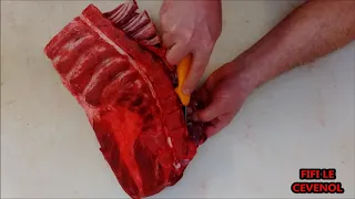 Recette Boucherie Charcuterie -  Désossage d'une échine de Porc