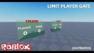 How to make a limit player gate in Roblox Studio