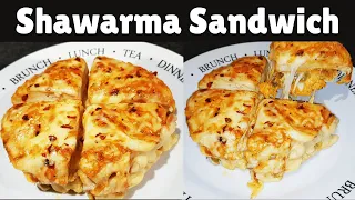 Shawarma Sandwich | Pizza Sandwich Recipe |Shawarma Style Pizza Sandwich Recipe