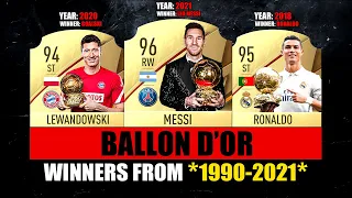 Every BALLON D'OR WINNER from 1990-2021! 😱🔥