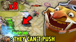 100% They Can't Push!! How Techies defend tower in Next Level??  Toying Lina Mid No Mercy!!