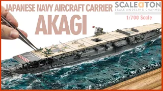 Japanese Navy Aircraft Carrier Akagi - Fujimi 1/700 Scale Model