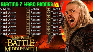 1 VS 7 Hard Army | No Castle Needed! | BFME1 Patch 1.06 Gameplay