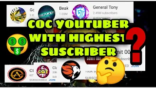 Top COC YouTuber with Highest Suscriber in India  in 2020 . Clasher Tubers Of India  (in Hindi) coc